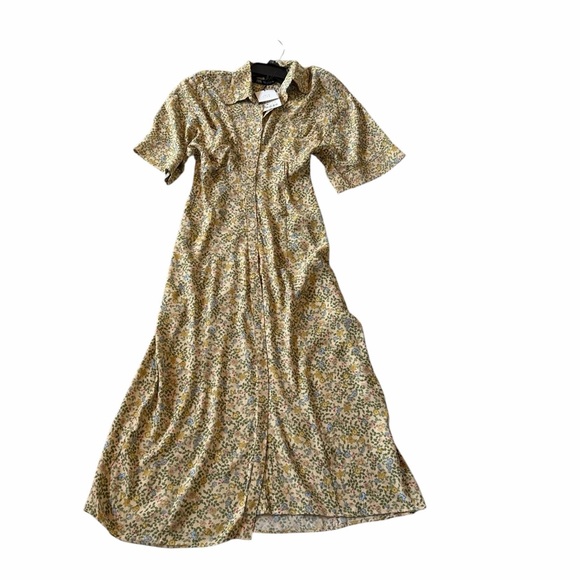 ZARA Maxi Midi Shirt Dress Size Small NWT - Picture 4 of 10